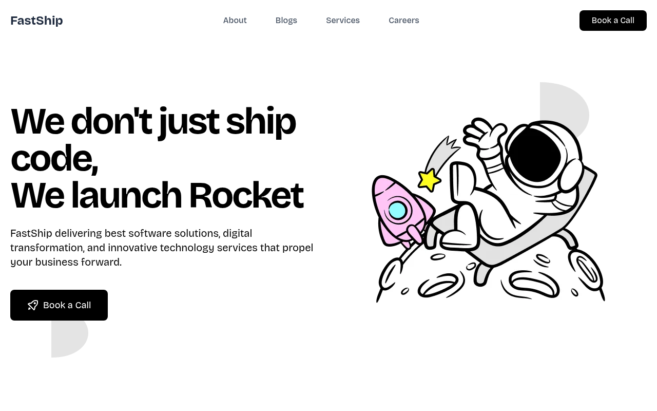 Screenshot of FastShip: Launching Software Development Projects with Rocket-Powered Speed and Precision