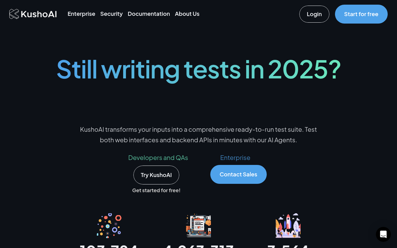 Screenshot of Effortless AI Testing: Introducing KushoAI for Seamless CLI Deployments