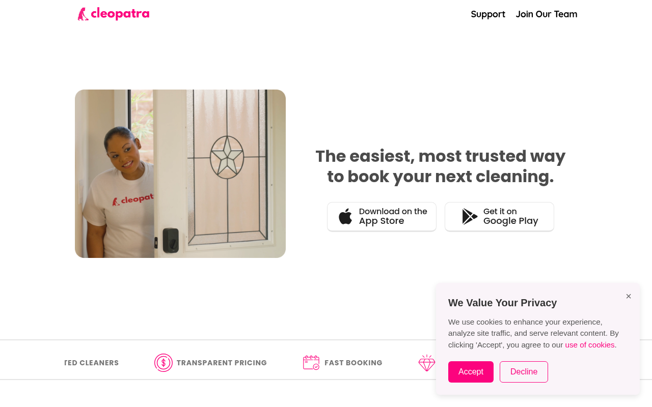 Screenshot of CleoCrew: Elevating Cleaning to Royalty with the Cleopatra Method