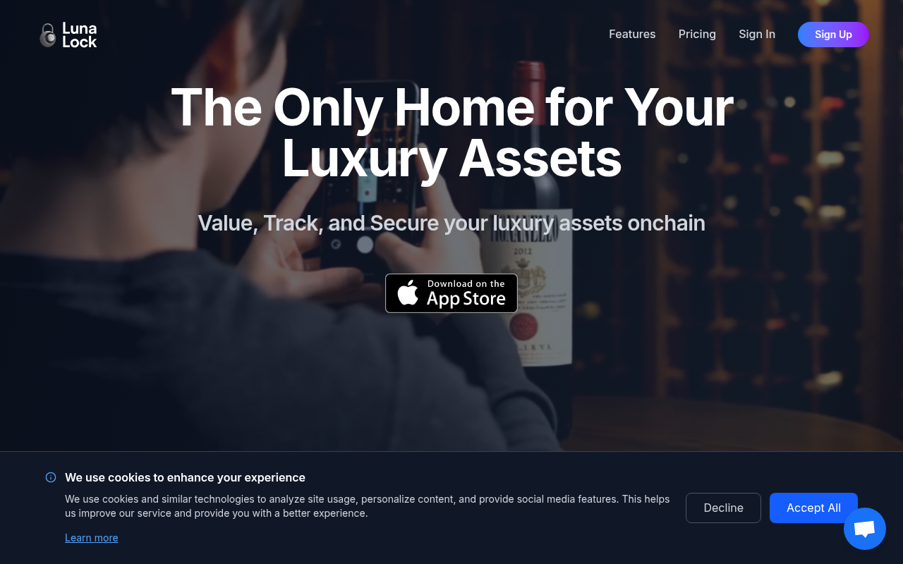 Screenshot of Unlock the Digital Vault: LunaLock Revolutionizes How We Secure Valuable Collectibles Onchain