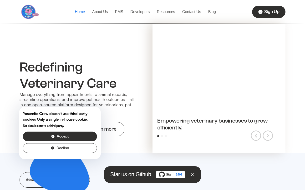 Screenshot of Yosemite Crew: Revolutionizing Animal Health with Open-Source Innovation