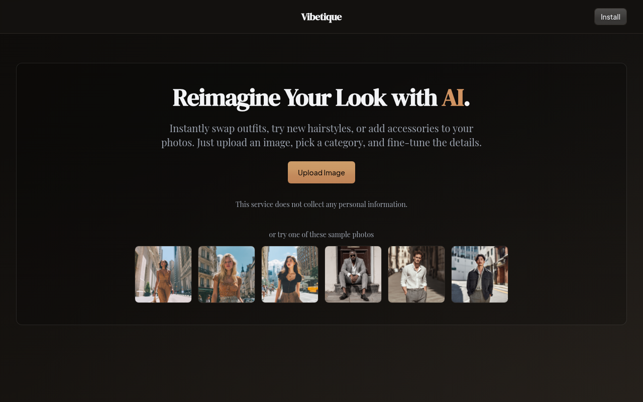 Screenshot of AI-Powered Virtual Try-On: How Vibetique is Revolutionizing Online Shopping