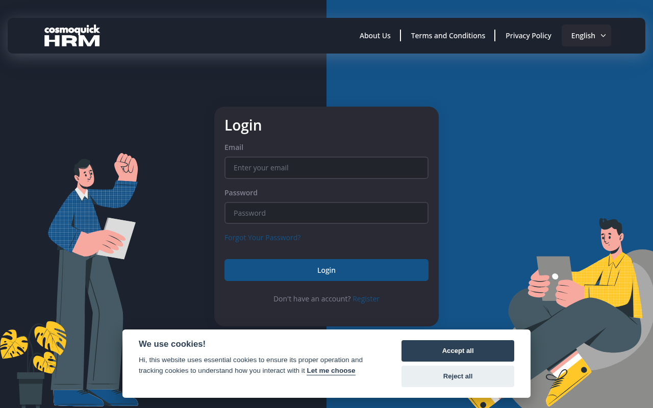 Screenshot of CosmoQuick HRM: The Ultimate HR Command Center for Efficient Team Management