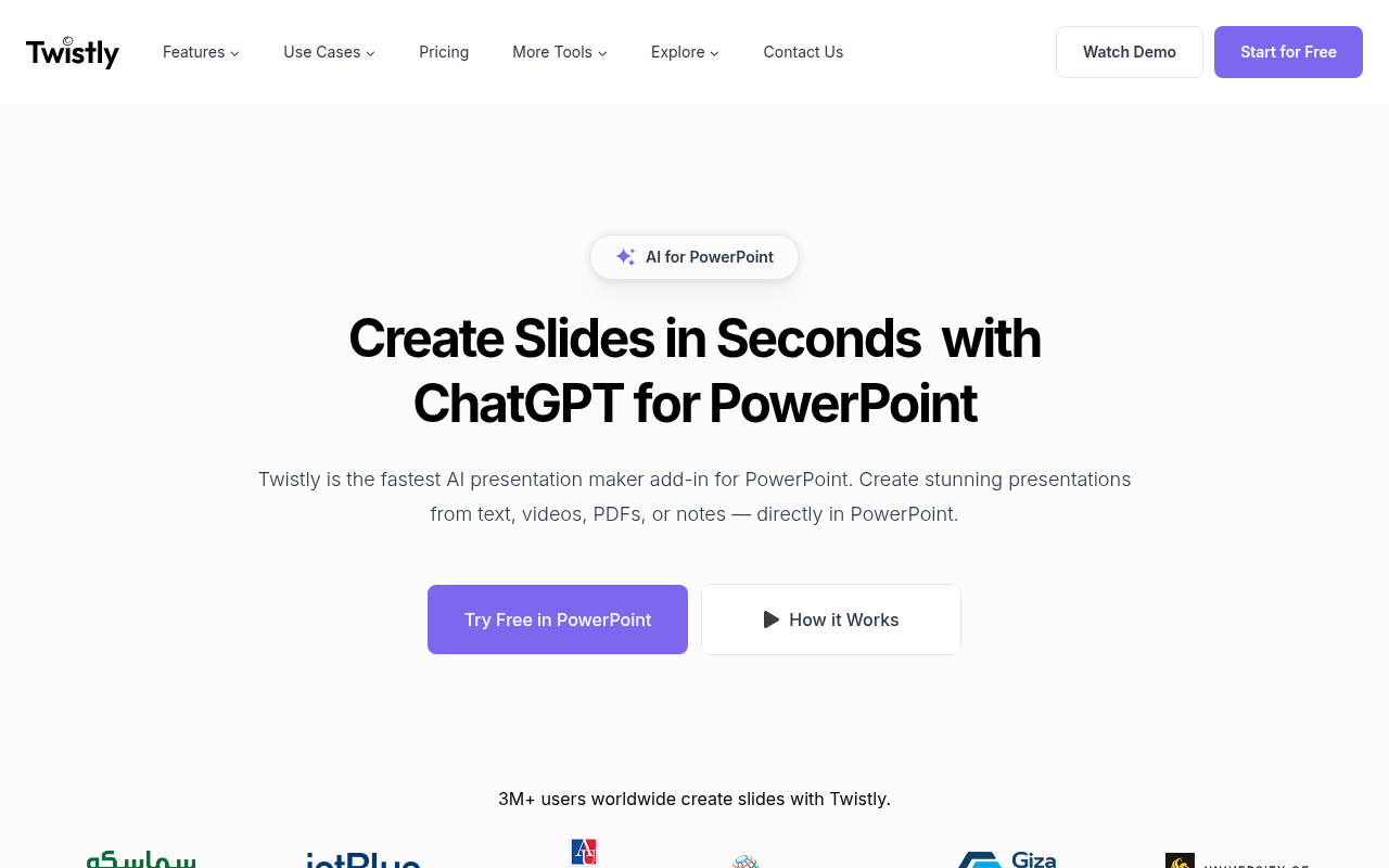 Screenshot of Twistly: Revolutionize Your Presentations with AI-Powered PowerPoint Enhancements